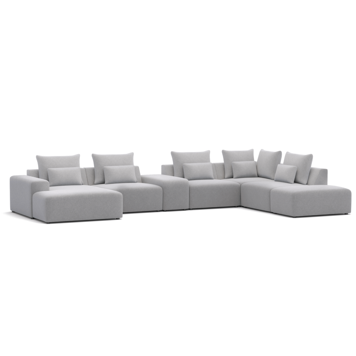 Koppla – 6-sits modulsoffa (SV + RD + PANELL + RD + HÖRNA + RHÖ + PUFF) - Image 1